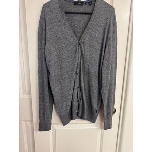 Hugo Boss Cardigan Grey Button Down Slim Fit Italian Yarn XL